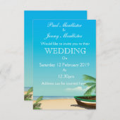 Altes Fischerboot Tropische Hochzeit einladen Einladung (Vorne/Hinten)