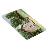 Altes Florida Haus Rustikales Aquarellbild Magnet (Rechte Seite)