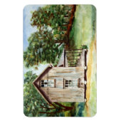 Altes Florida Haus Rustikales Aquarellbild Magnet (Vertikal)