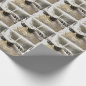 Altes Flugzeugpropeller-Monochrom Geschenkpapier (Ecke)