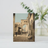 Altes Foto der Via Dolorosa in Jerusalem Postkarte (Stehend Vorderseite)