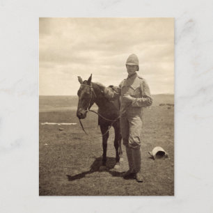 Altes Foto eines britischen Soldaten - Burenkrieg Postkarte