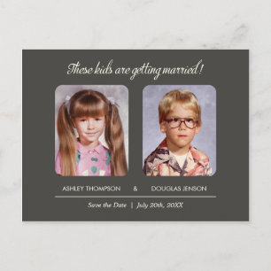 Altes Foto Save the Date Postkarte