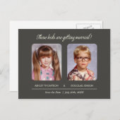 Altes Foto Save the Date Postkarte (Vorne/Hinten)