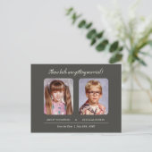 Altes Foto Save the Date Postkarte (Stehend Vorderseite)