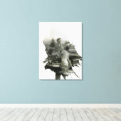 Altes Foto Spritzer Kunst Leinwanddruck (Insitu (Holzboden))