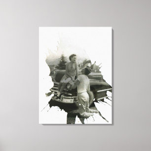 Altes Foto Spritzer Kunst Leinwanddruck