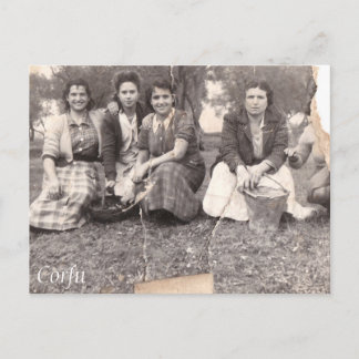 Altes Foto von Korfu Postkarte