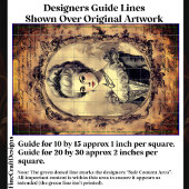 Altes französisches Barockportrait Sepia CW8LF Dec Seidenpapier