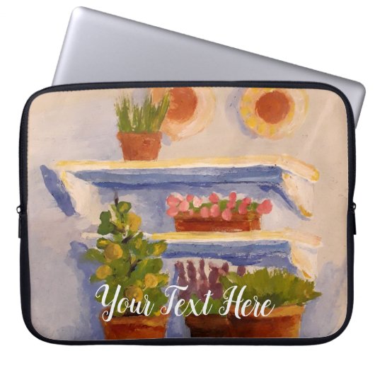 Altes französisches Land Sonnige Außenschirme Laptopschutzhülle (Vorderseite)
