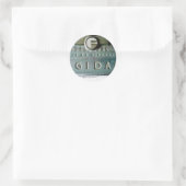 Altes frigidisches Foto Runder Aufkleber (Tasche)