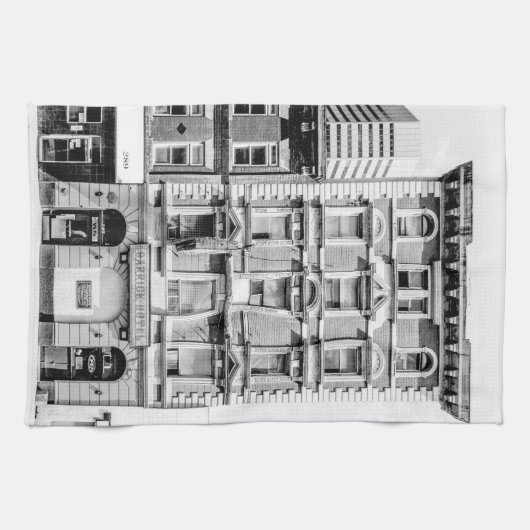 Altes Garrick Hotel Geschirrtuch (Horizontal)