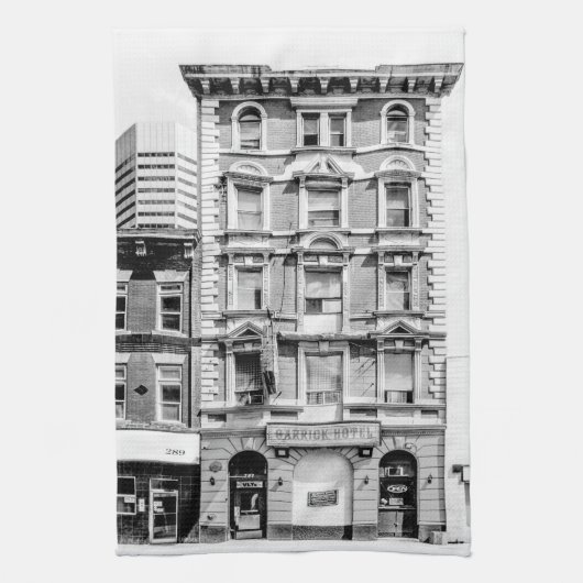 Altes Garrick Hotel Geschirrtuch (Vertikal)