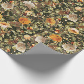 Altes Gartenblumenpapier mit Vintagem Muster Geschenkpapier (Ecke)