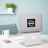 Altes gbm Aufkleber mit Motto (Laptop auf Schreibtisch)