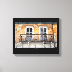 Altes Gebäude Balkone, Limassol, Zypern-Plakat Leinwanddruck