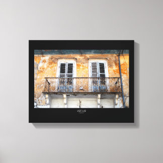 Altes Gebäude Balkone, Limassol, Zypern-Plakat Leinwanddruck