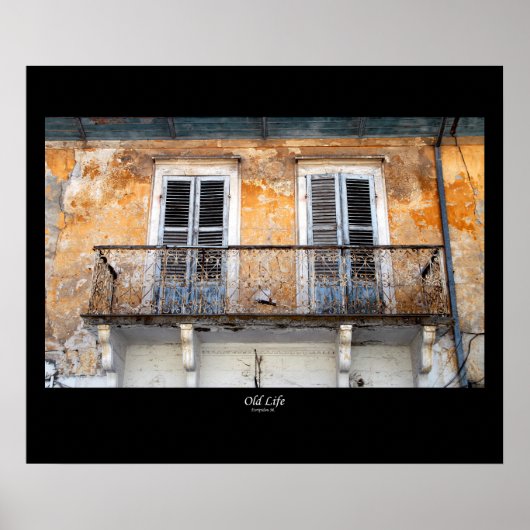 Altes Gebäude Balkone, Limassol, Zypern-Plakat Poster (Vorne)