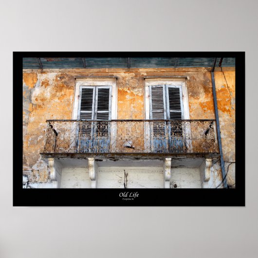 Altes Gebäude Balkone, Limassol, Zypern-Plakat Poster (Vorne)