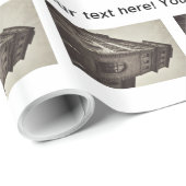 Altes Gebäude Geschenkpapier (Rolleneckpunkt)