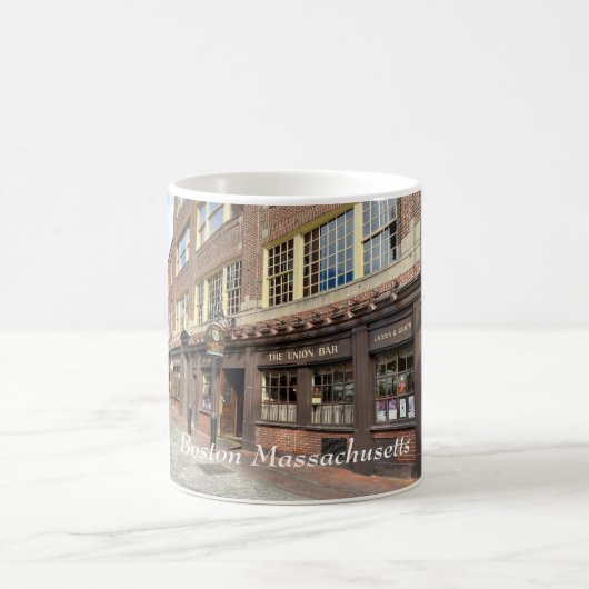 Altes Gebäude in Boston Massachusetts Kaffeetasse (Mittel)
