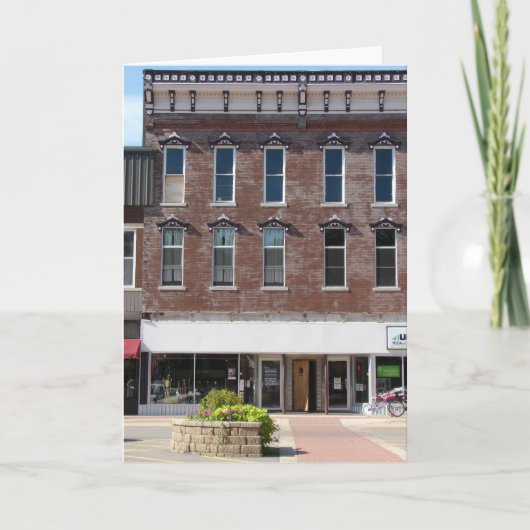 Altes Gebäude in Washington, Iowa Karte (Vorderseite)