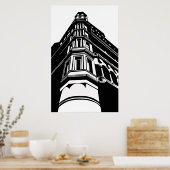 Altes Gebäude Poster (Küche)