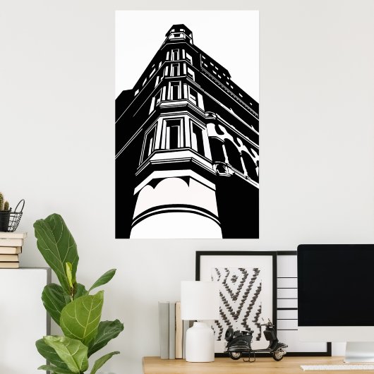 Altes Gebäude Poster (Heimbüro)