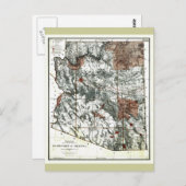 Altes Gebiet 1887 von Arizona-Karte Postkarte (Vorne/Hinten)