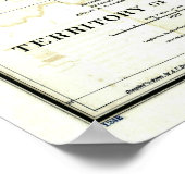 Altes Gebiet von Arizona 1887 Karte Poster (Ecke)