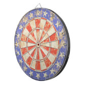 Altes gebrochenes Dartboard USA-Flagge Dartscheibe (Vorderseite rechts)