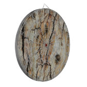 Altes gebrochenes hölzernes natürliches dartscheibe (Vorderseite Links)