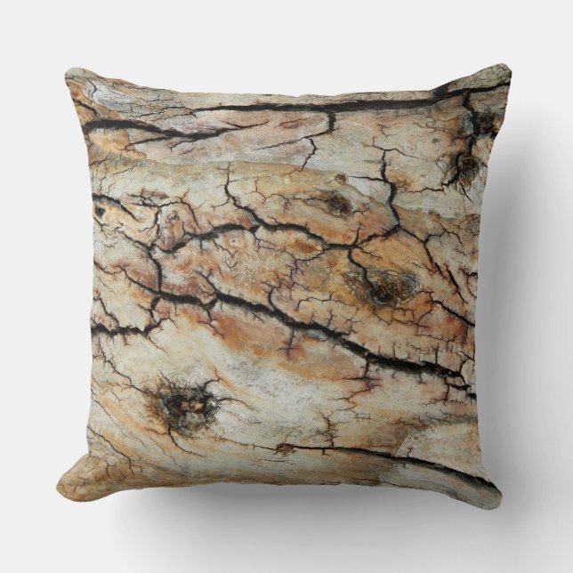 Altes gebrochenes hölzernes natürliches kissen (Vorderseite)