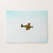 Altes Gelbes Propellerflugzeug Art Puzzle (Horizontal)
