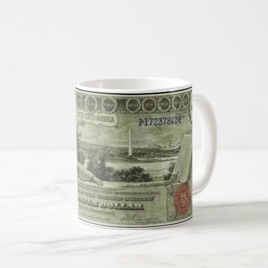Altes Geld - 1896 $1 Kaffeetasse (VorderseiteRechts)
