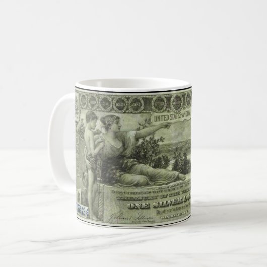 Altes Geld - 1896 $1 Kaffeetasse (Vorderseite Links)