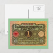 Altes Geld: 1 Deutsche Mark Postkarte (Vorne/Hinten)