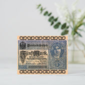 Altes Geld: 5 Deutsche Mark Postkarte (Stehend Vorderseite)