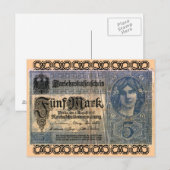 Altes Geld: 5 Deutsche Mark Postkarte (Vorne/Hinten)