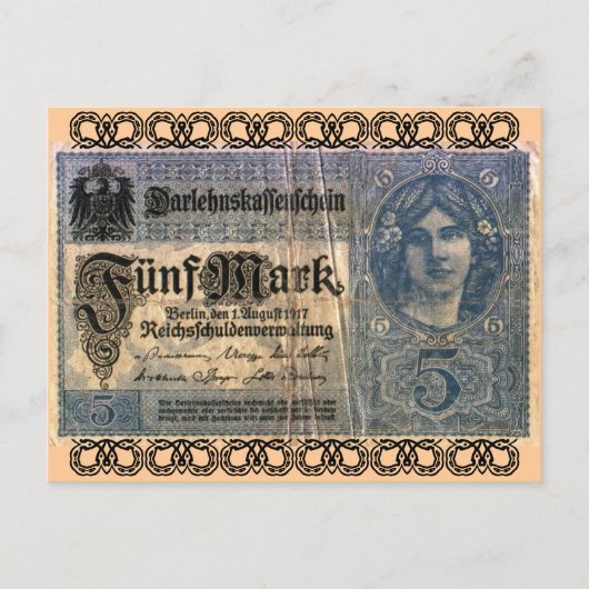 Altes Geld: 5 Deutsche Mark Postkarte (Vorderseite)