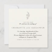 Altes Geld Ästhetische Hochzeit speichern Sie das  Einladung (Vorderseite)