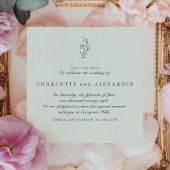 Altes Geld Ästhetische Hochzeit speichern Sie das  Einladung