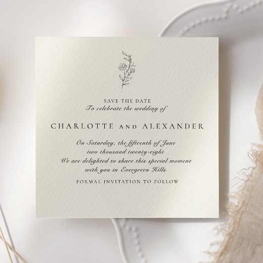 Altes Geld Ästhetische Hochzeit speichern Sie das  Einladung