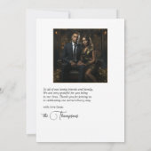 Altes Geld Ästhetische Luxus-Foto Dankeskarte (Rückseite)