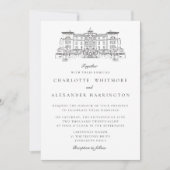 Altes Geld Ästhetische transparente BG Hochzeit Einladung (Vorderseite)