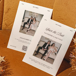Altes Geld Braun Hochzeit Save the Date Einladung