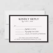 Altes Geld, cremefarbene Hochzeit Rsvp (Vorderseite)