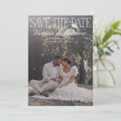 Altes Geld Editorial Foto Save the Date Einladung (Stehend Vorderseite)