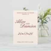 Altes Geld Elegant Save The Date (Stehend Vorderseite)