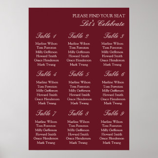 Altes Geld Elegante Hochzeit Sitzordnung Poster